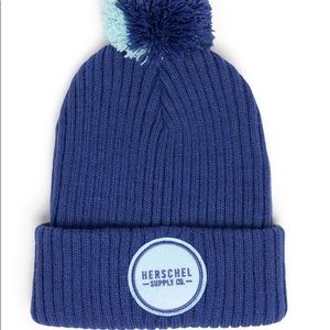 HERSCHEL SUPPLY CO SEPP YOUTH BEANIE - ORIENTAL BLUE/EGGSHELL BLUE